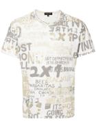 Comme Des Garçons Vintage Metallic Text Print T-shirt - White