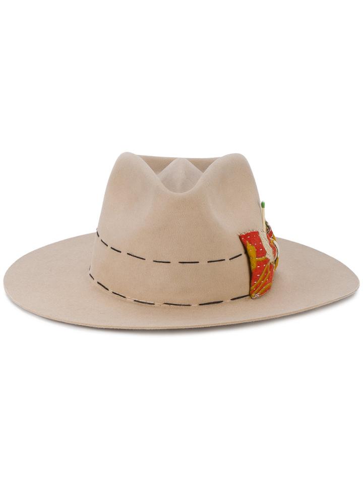 Nick Fouquet - Ojo Caliente Hat - Women - Wool Felt - L, Pink/purple, Wool Felt