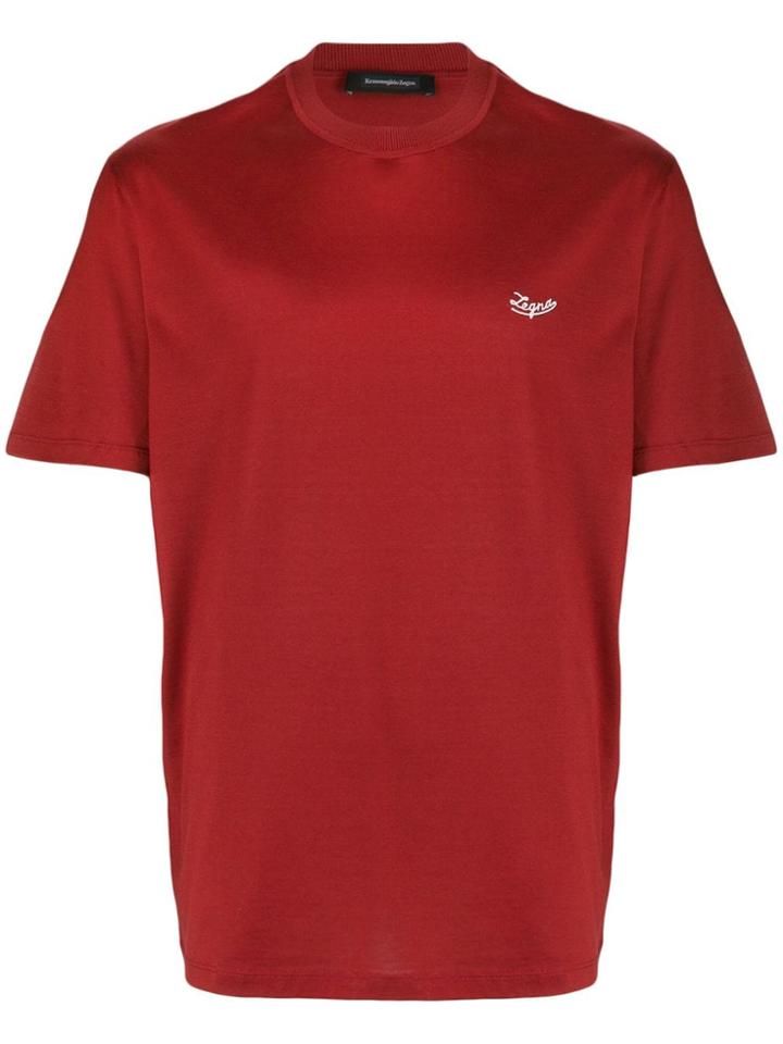Ermenegildo Zegna Embroidered Logo T-shirt