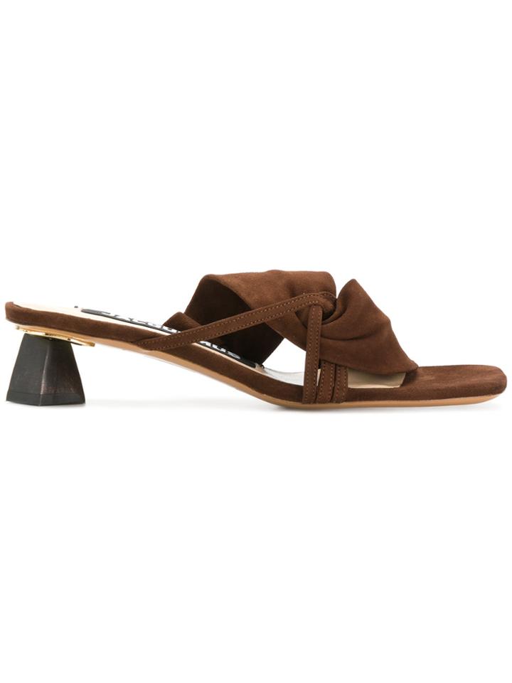 Jacquemus Knotted Sandals - Brown