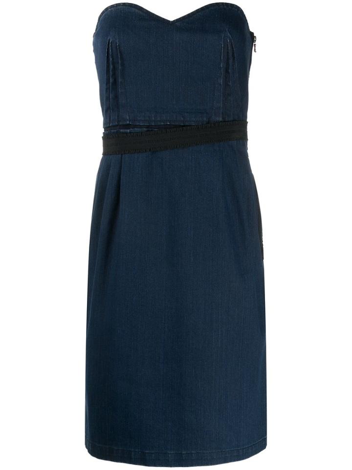 Lanvin Pre-owned 1990s Denim Mini Dress - Blue
