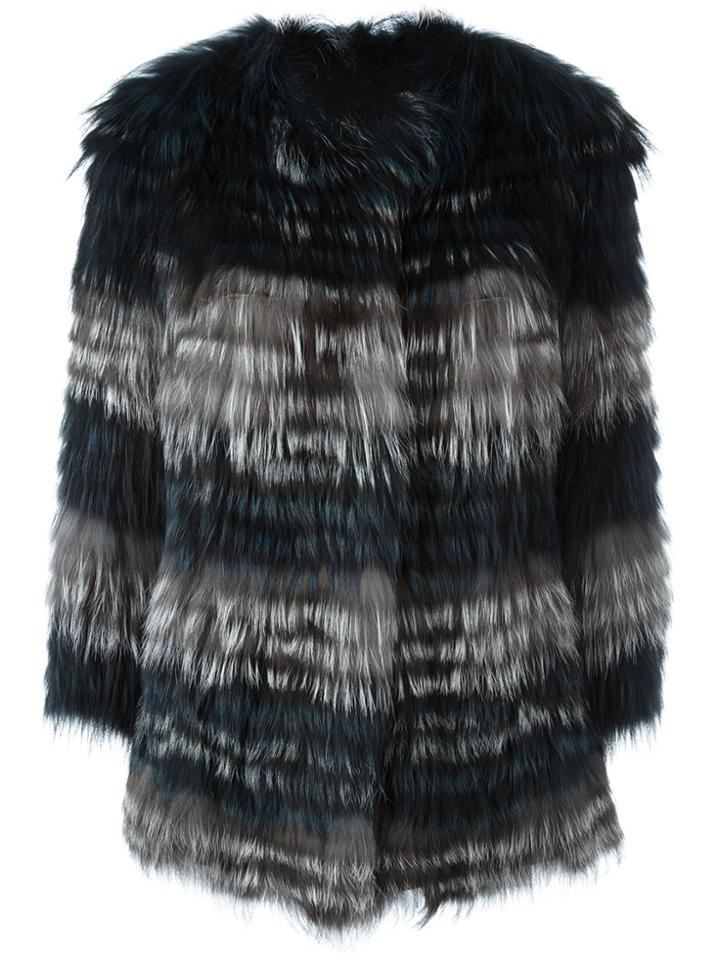 Yves Salomon Fox Fur Jacket - Multicolour