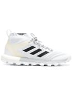 Gosha Rubchinskiy Tri-stripe Knitted Lace-up Sneakers - White