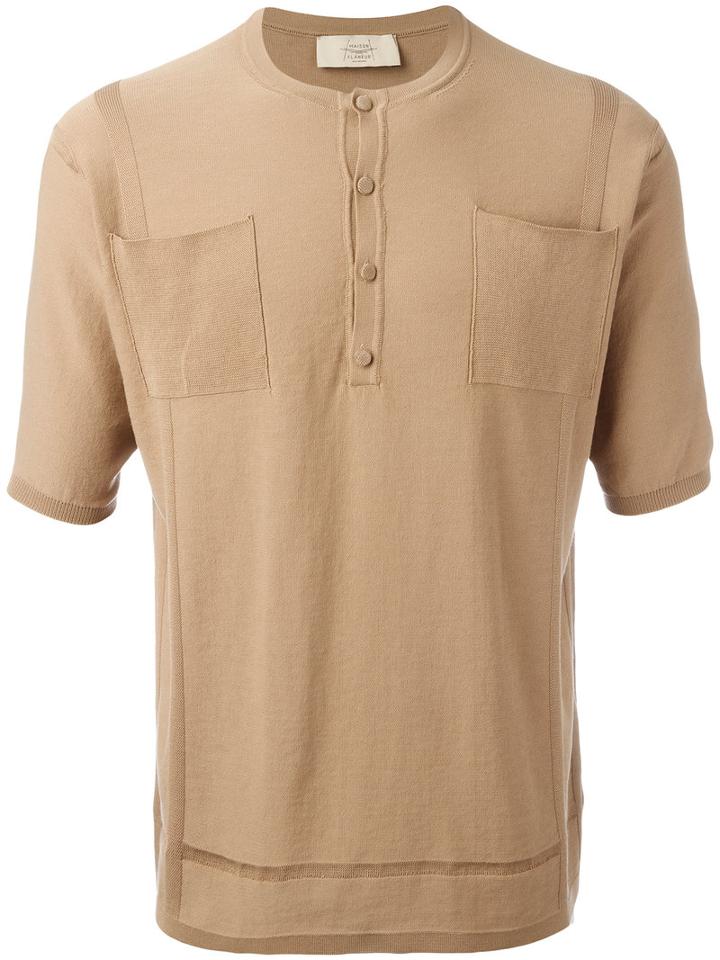 Maison Flaneur Henry T-shirt, Men's, Size: 50, Nude/neutrals, Cotton
