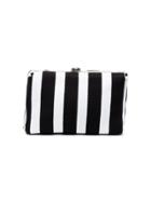 Proenza Schouler Black And White Frame Stripe Clutch Bag
