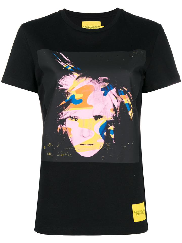 Calvin Klein Jeans Andy Warhol Camouflage Print T-shirt - Black