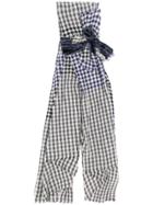 Forte Forte Plaid Bow Scarf - Black