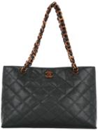 Chanel Pre-owned Quilted Tote Bag - Black