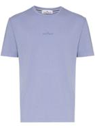 Stone Island Logo Print Cotton T-shirt - Purple