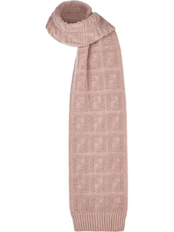 Fendi Ff Knit Scarf - Neutrals
