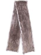 Liska Liska Scarf Blue Iris Furs & Skins->mink Fur - Grey
