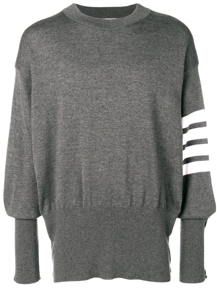 Thom Browne 4-bar Oversized Wool Pullover - Grey