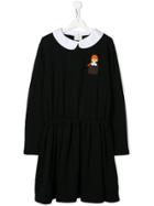 Fendi Kids Teen Peter Pan Collar Dress - Black