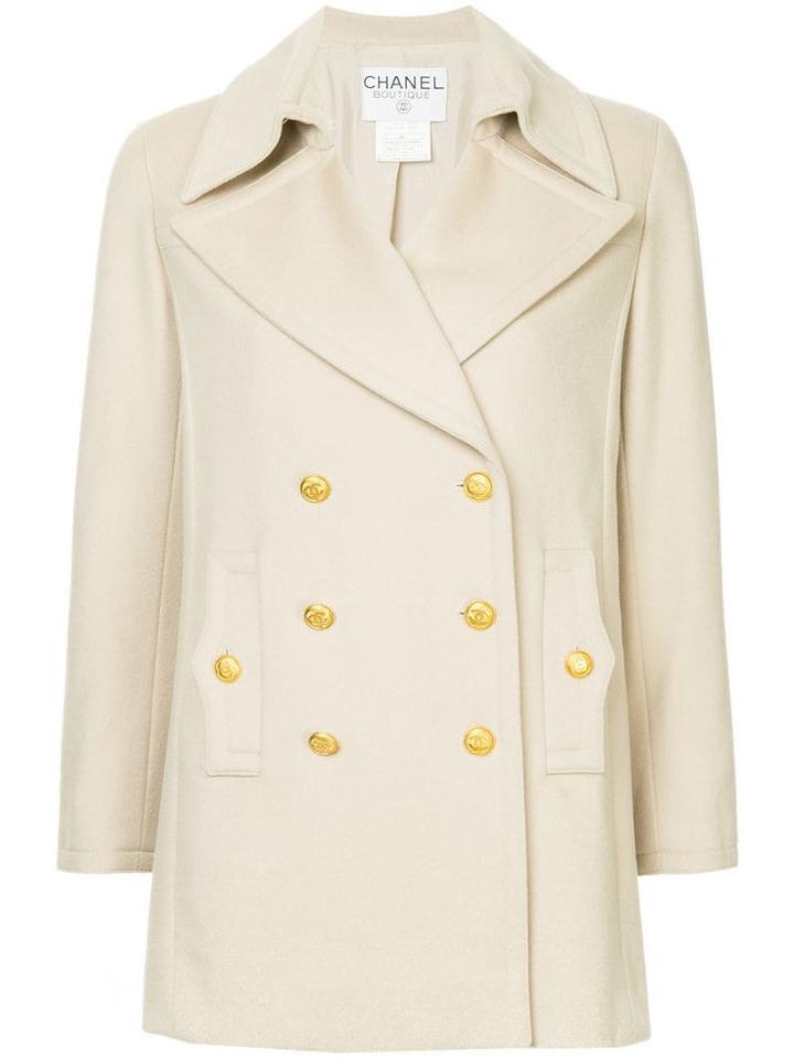 Chanel Pre-owned Double Breasted Peacoat - Neutrals