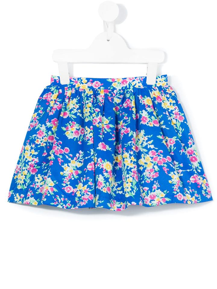 Ralph Lauren Kids - Floral Print Skirt - Kids - Polyester - 6 Yrs, Girl's, Blue