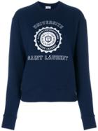 Saint Laurent Logo Patch Sweater - Blue