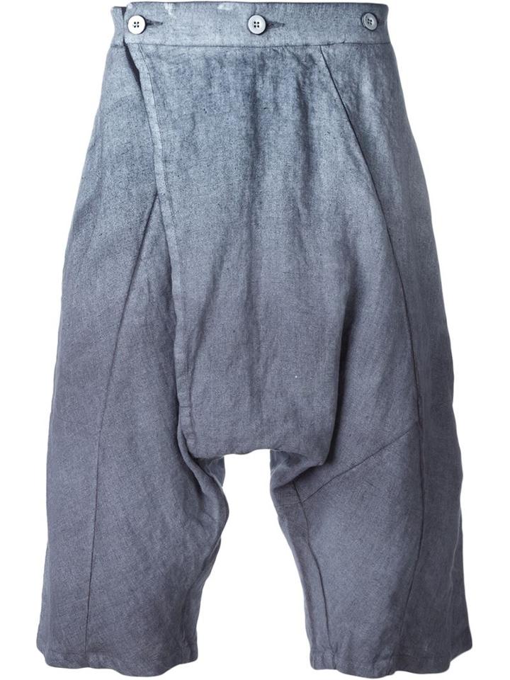 Lost & Found Ria Dunn Drop Crotch Shorts, Men's, Size: Xs, Grey, Linen/flax