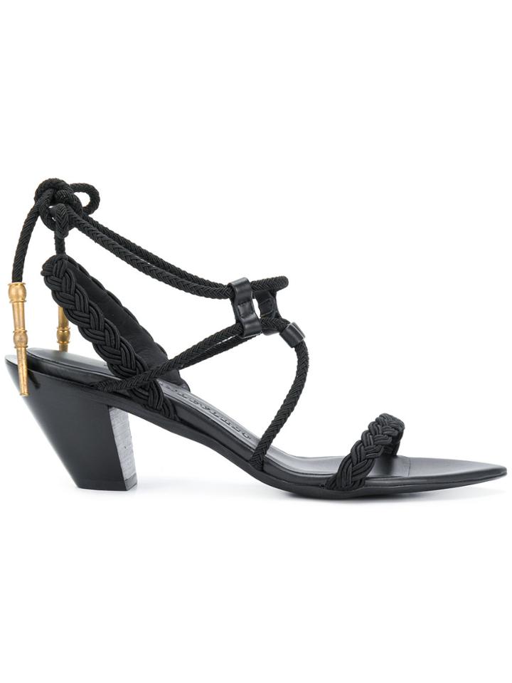 A.f.vandevorst Braided Trim Sandals - Black