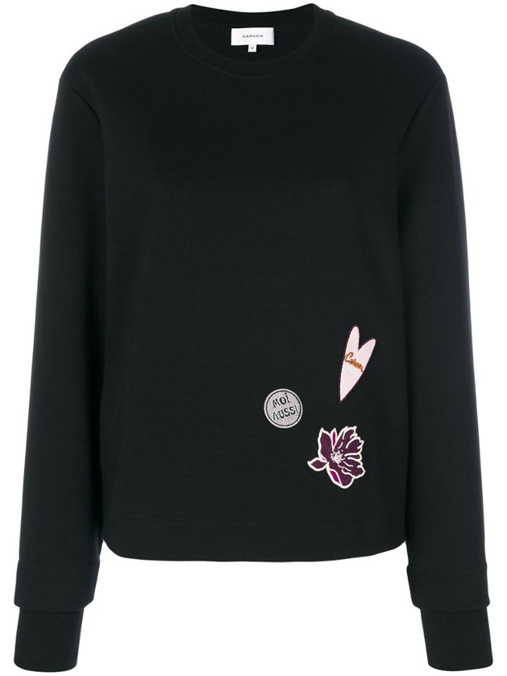 Carven Appliqué Patch Jumper - Black