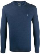 Polo Ralph Lauren Embroidered Chest Logo Sweater - Blue