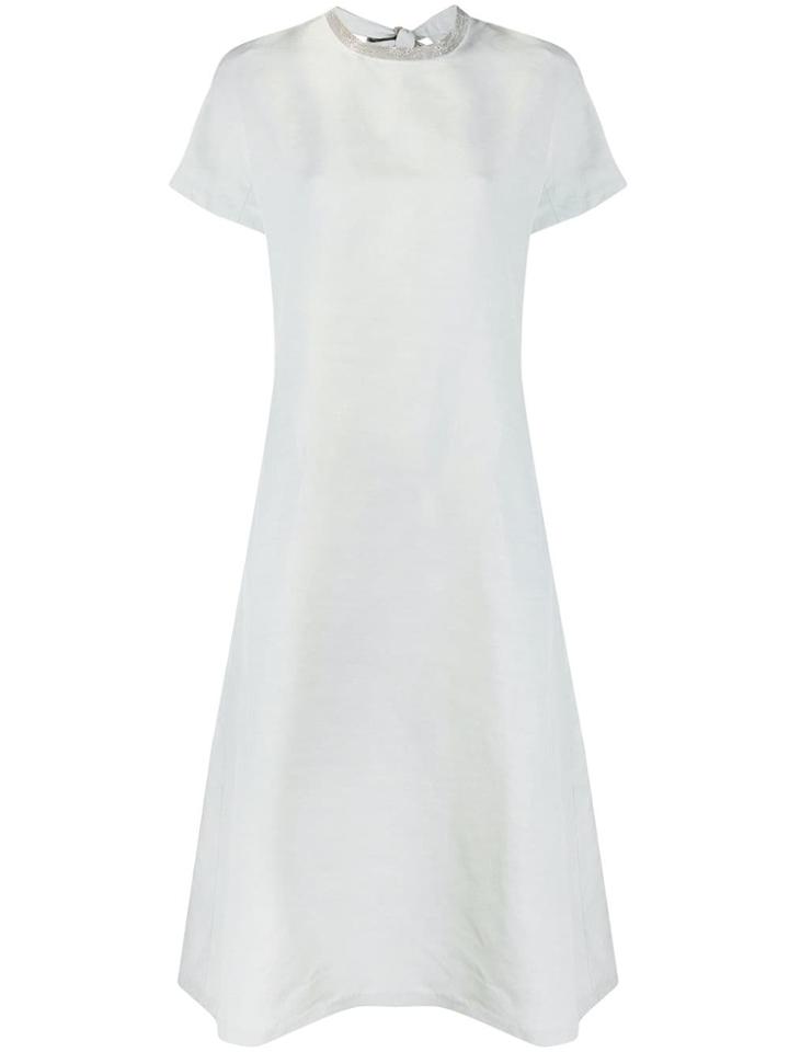 Fabiana Filippi Short Sleeve Midi Dress - Grey