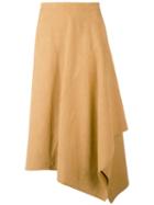 Asymmetric Hem Skirt - Women - Polyamide - 40, Brown, Polyamide, Stella Mccartney