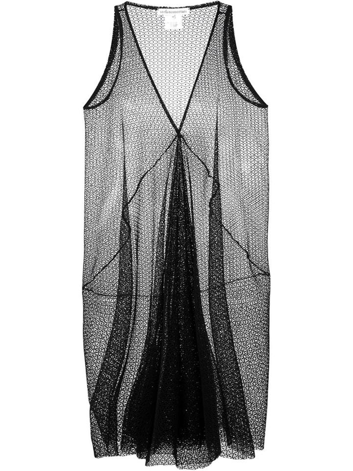 Stefano Mortari V-neck Sheer Dress