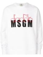 Msgm Logo Sweatshirt - White