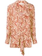 Chloé Geometric Print Blouse - Yellow & Orange