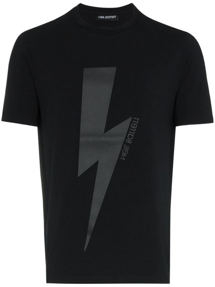 Neil Barrett Tonal Bolt Cotton-stretch T-shirt - Black