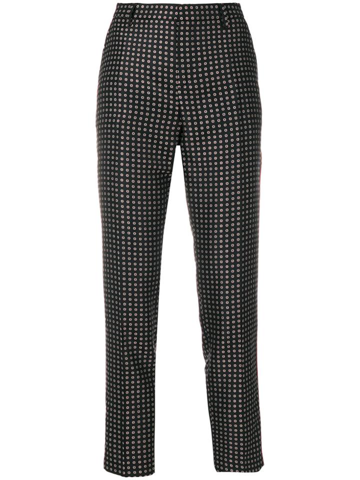 Essentiel Antwerp Patterned Cigarette Trousers - Black