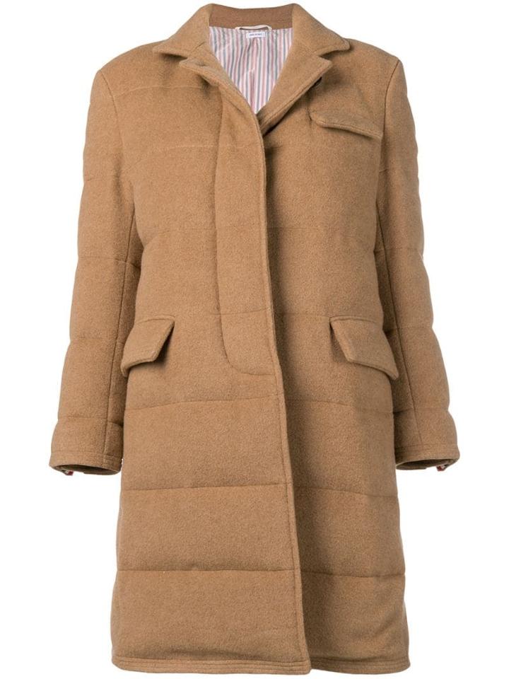Thom Browne Camel Down Filled Overcoat - Neutrals