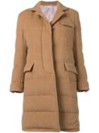 Thom Browne Camel Down Filled Overcoat - Neutrals