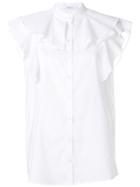 Givenchy Ruffle Shoulder Shirt - White