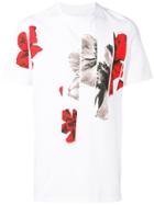 Neil Barrett Floral Print Crew Neck T-shirt - White