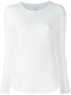 Majestic Filatures Curved Hem Blouse, Women's, Size: 2, White, Viscose/spandex/elastane