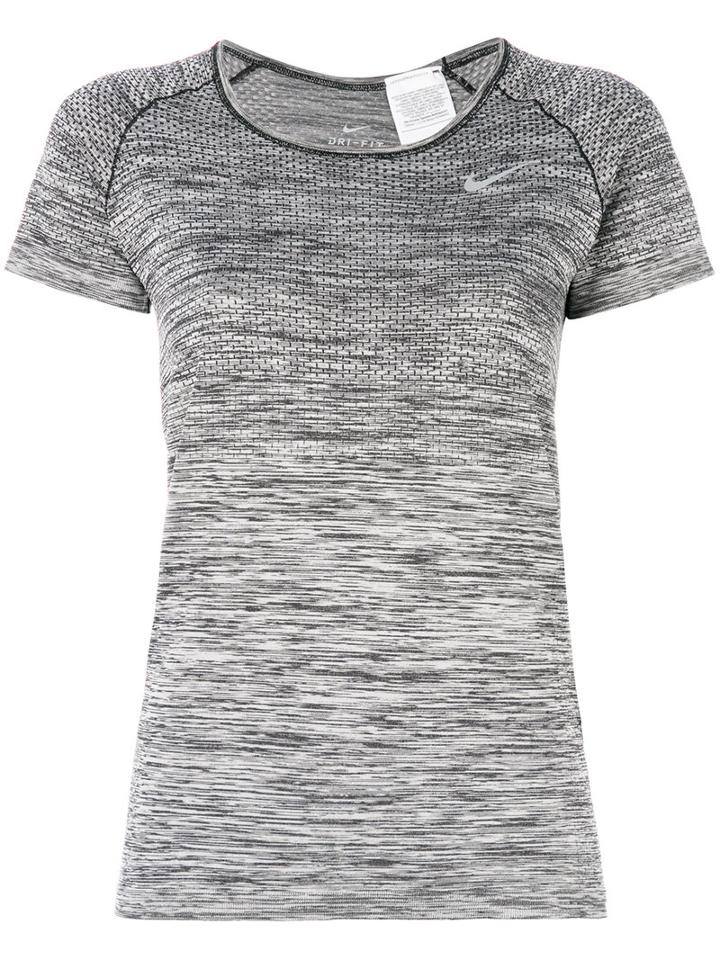 Nike - Flyknit Short Sleeve Top - Women - Nylon/polyester - M, Grey, Nylon/polyester