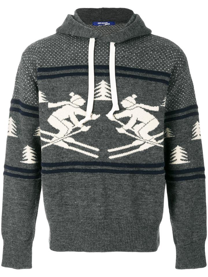 Junya Watanabe Comme Des Garçons Man Knitted Ski Hoodie - Grey