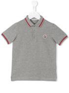 Moncler Kids Classic Logo Polo Shirt, Boy's, Size: 12 Yrs, Grey