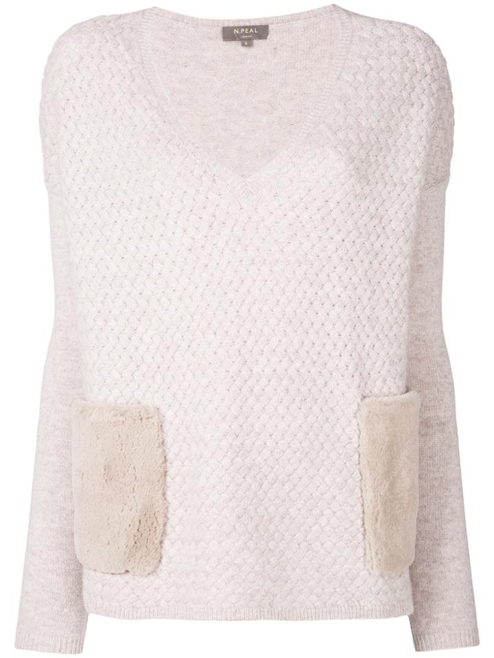N.peal Basketweave Jumper - Nude & Neutrals