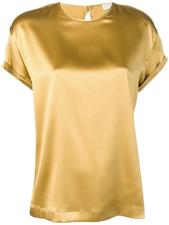 Brunello Cucinelli Round-neck Blouse - Gold