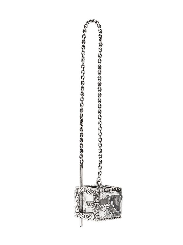 Gucci Square G Cube Earring - Silver