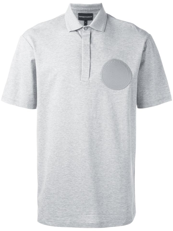 Emporio Armani Logo Patch Polo Shirt - Grey