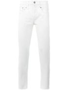 R13 Cropped Skinny Jeans, Men's, Size: 32, White, Cotton/elastodiene
