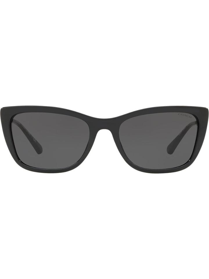 Coach Square Logo Chain Sunglasses - Black