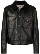 Acne Studios Collared Leather Jacket - Black