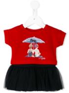 Lapin House - Tutu Short Dress - Kids - Silk/cotton/polyamide/spandex/elastane - 6 Mth, Red