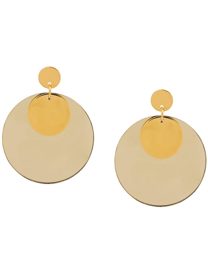 Jil Sander Double Circle Earrings - Metallic