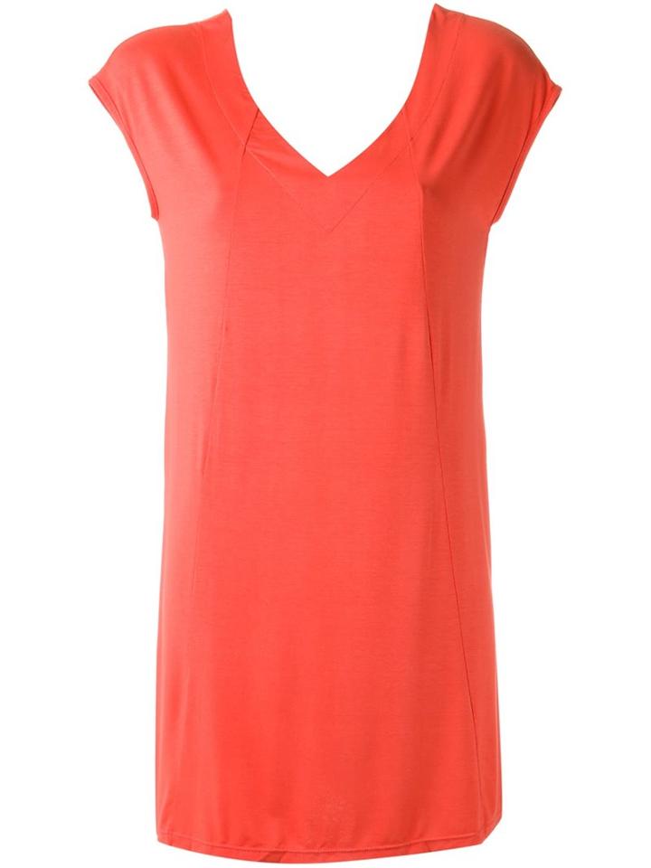 Lygia & Nanny V Neck Dress, Women's, Size: 46, Yellow/orange, Cotton/spandex/elastane