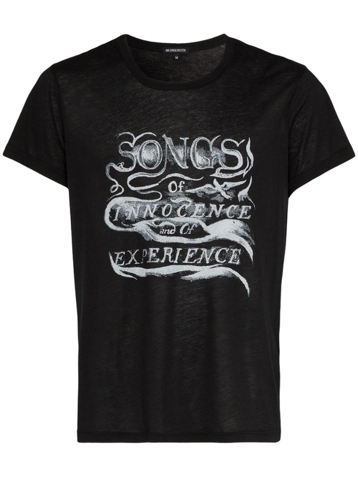 Ann Demeulemeester Graphic Print T-shirt - Black